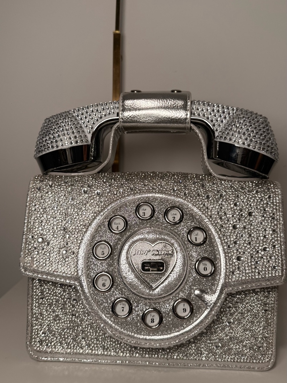 Betsey Johnson Rhinestone Telephone Bag(NWOT)